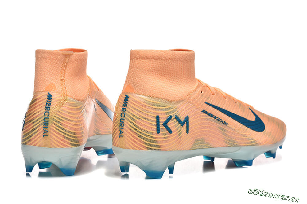 Men's Nike Air Zoom Mercurial Superfly 10 Elite FG Firm Ground High-Tops Football Boots - Pink/Blue/Yellow 9