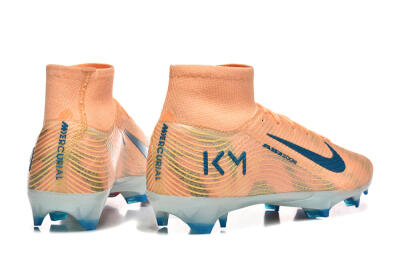 Men's Nike Air Zoom Mercurial Superfly 10 Elite FG Firm Ground High-Tops Football Boots - Pink/Blue/Yellow