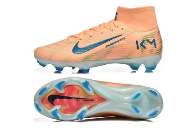 Men's Nike Air Zoom Mercurial Superfly 10 Elite FG Firm Ground High-Tops Football Boots - Pink/Blue/Yellow