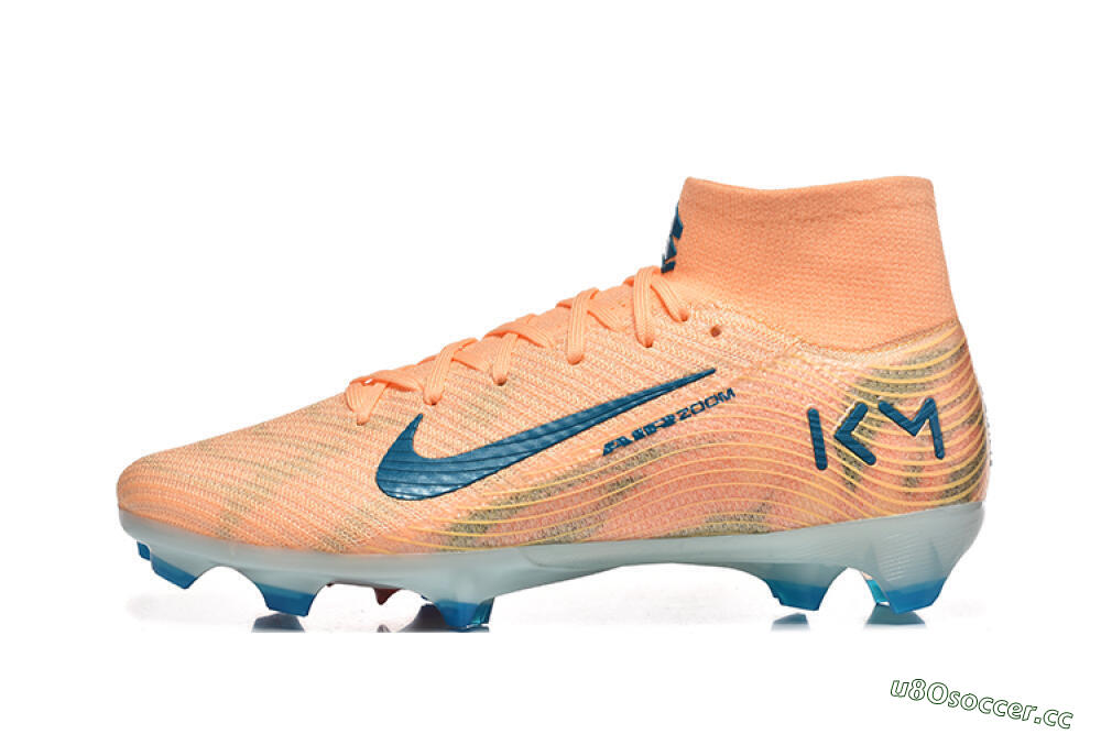 Men's Nike Air Zoom Mercurial Superfly 10 Elite FG Firm Ground High-Tops Football Boots - Pink/Blue/Yellow 0
