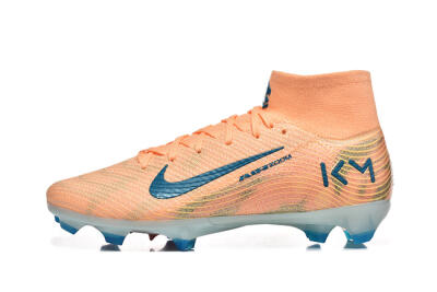 Men's Nike Air Zoom Mercurial Superfly 10 Elite FG Firm Ground High-Tops Football Boots - Pink/Blue/Yellow