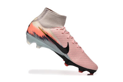 Men's Nike Air Zoom Mercurial Superfly 10 Elite FG Firm Ground High-Tops Football Boots - Pink/Black/Gold