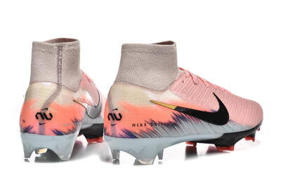 Men's Nike Air Zoom Mercurial Superfly 10 Elite FG Firm Ground High-Tops Football Boots - Pink/Black/Gold