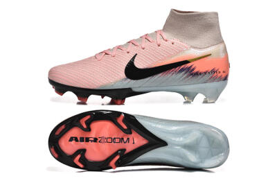 Men's Nike Air Zoom Mercurial Superfly 10 Elite FG Firm Ground High-Tops Football Boots - Pink/Black/Gold