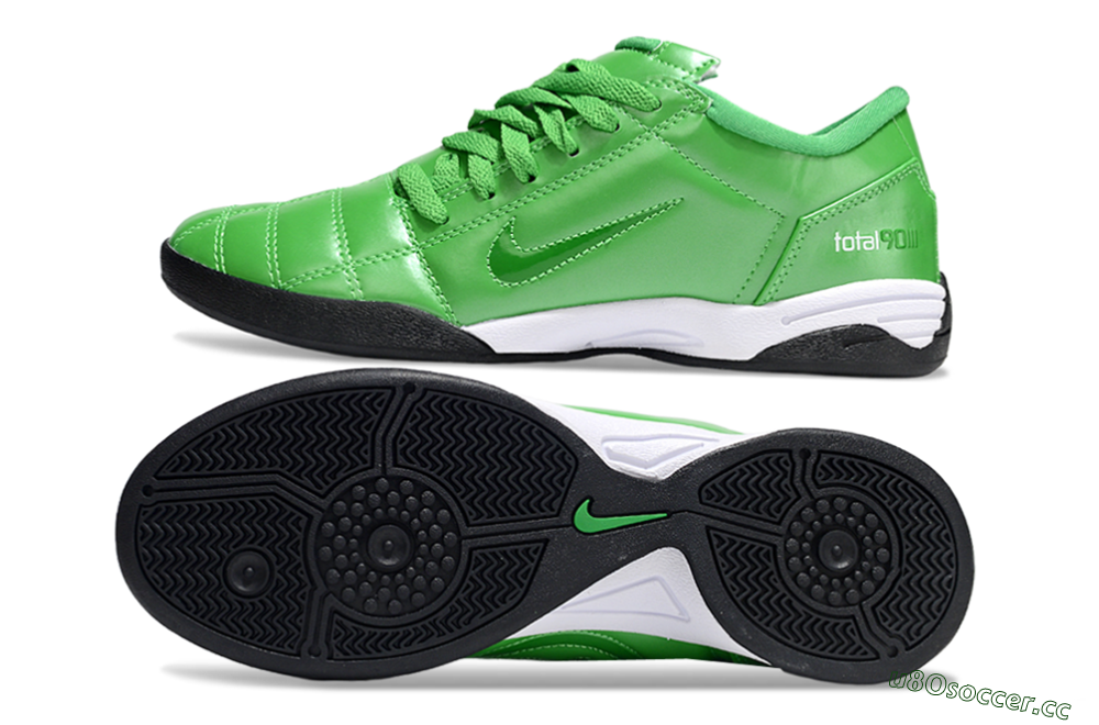 Men's Nike Total 90 III IC Indoor & Futsal Low-Tops Football Shoes - Green/White/Black 1