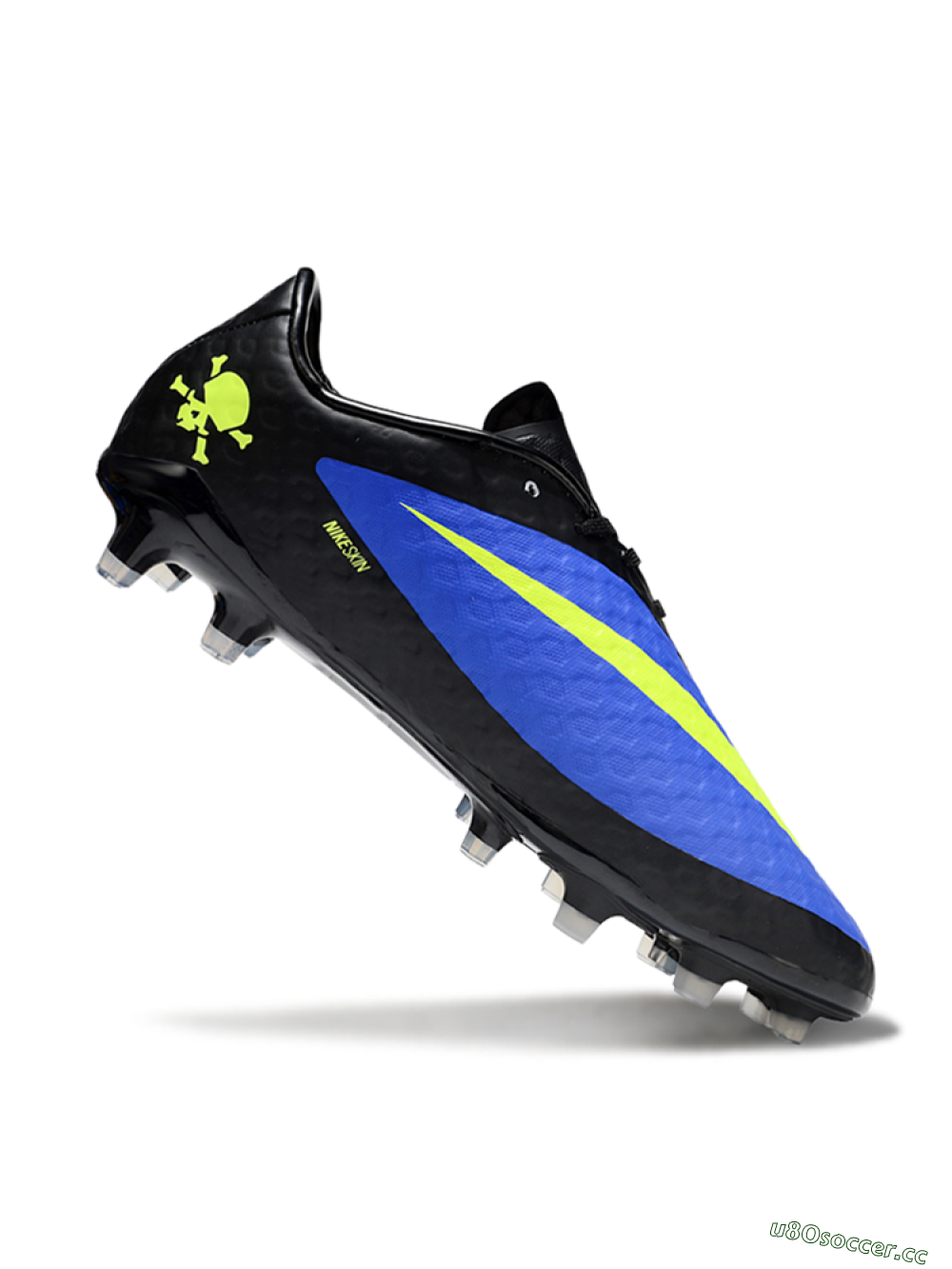 Men's Nike Hypervenom Phantom FG Firm Ground Low-Tops Football Boots - Blue/Black/Yellow 4