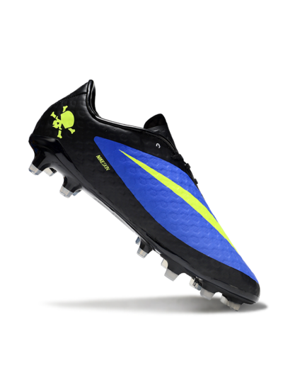 Men's Nike Hypervenom Phantom FG Firm Ground Low-Tops Football Boots - Blue/Black/Yellow