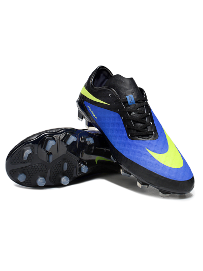 Men's Nike Hypervenom Phantom FG Firm Ground Low-Tops Football Boots - Blue/Black/Yellow