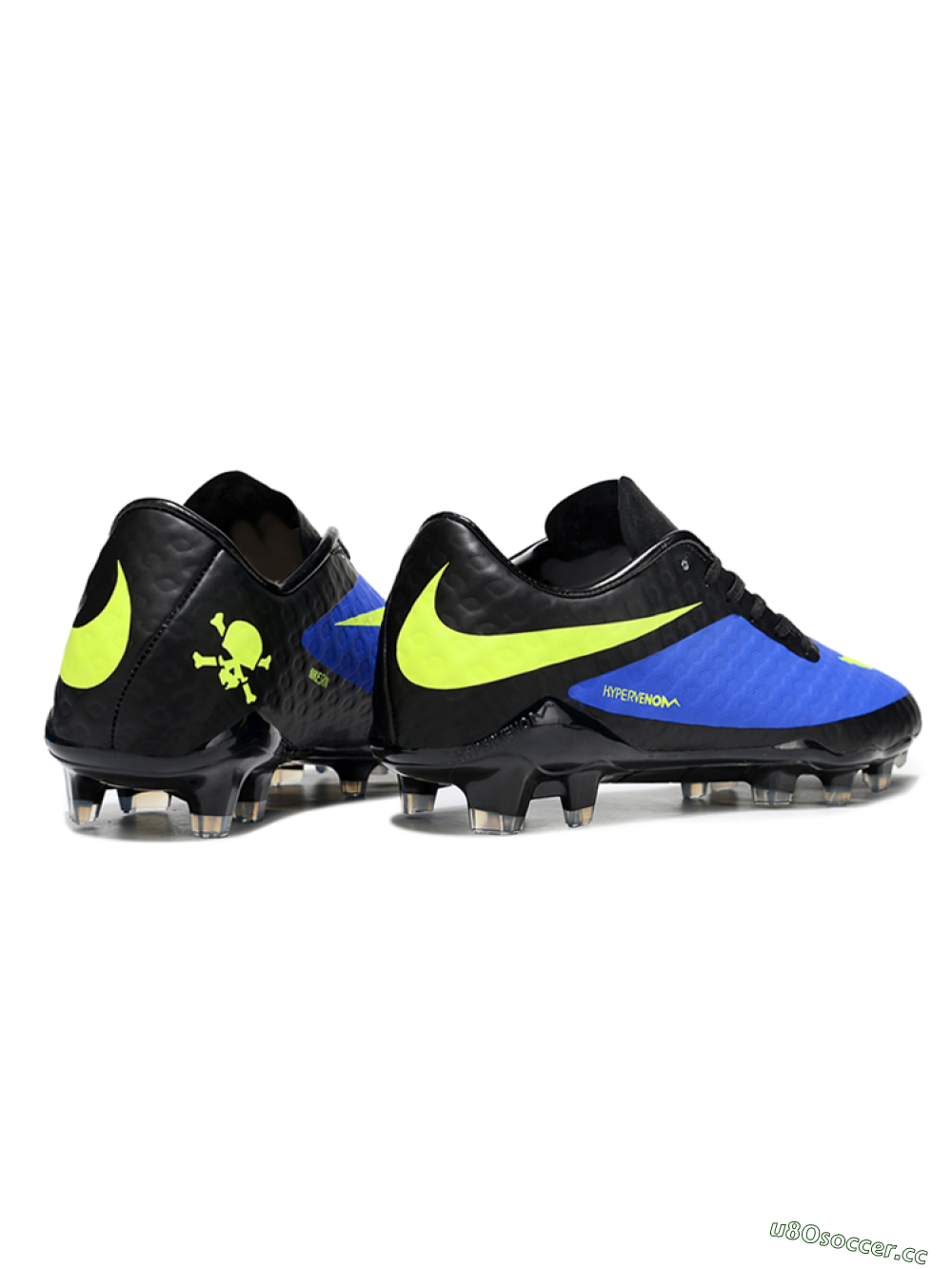 Men's Nike Hypervenom Phantom FG Firm Ground Low-Tops Football Boots - Blue/Black/Yellow 6
