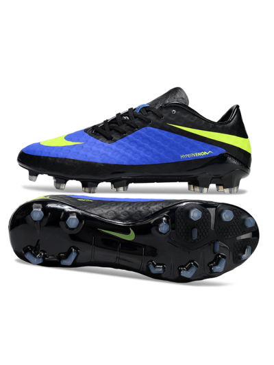 Men's Nike Hypervenom Phantom FG Firm Ground Low-Tops Football Boots - Blue/Black/Yellow
