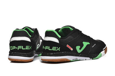 Men's Joma Top Flex IC Indoor & Futsal Low-Tops Football Shoes - Black/Green/Red