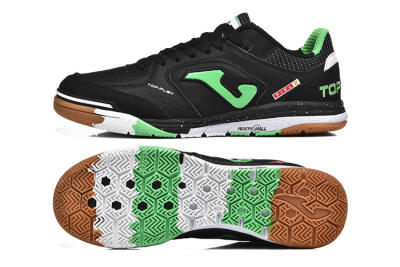 Men's Joma Top Flex IC Indoor & Futsal Low-Tops Football Shoes - Black/Green/Red