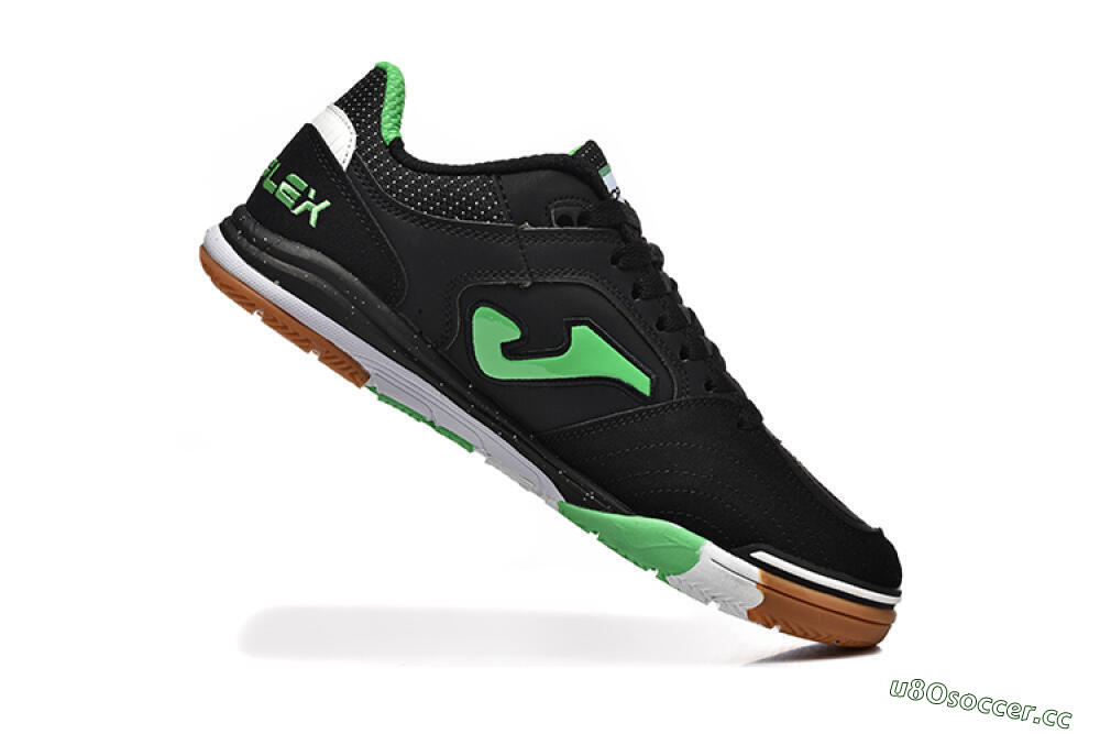 Men's Joma Top Flex IC Indoor & Futsal Low-Tops Football Shoes - Black/Green/Red 7