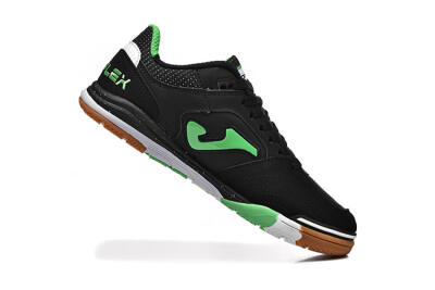 Men's Joma Top Flex IC Indoor & Futsal Low-Tops Football Shoes - Black/Green/Red