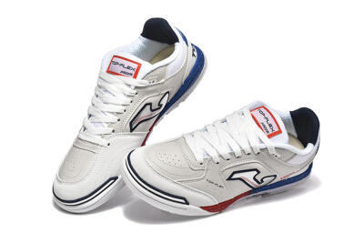 Men's Joma Top Flex IC Indoor & Futsal Low-Tops Football Shoes - Grey/Silver/Red