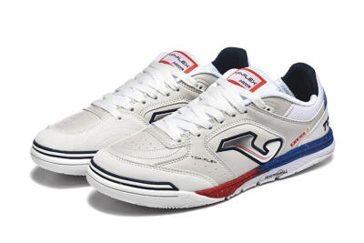 Men's Joma Top Flex IC Indoor & Futsal Low-Tops Football Shoes - Grey/Silver/Red