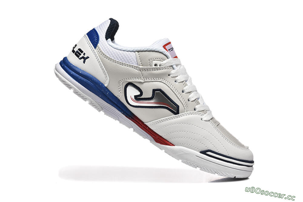 Men's Joma Top Flex IC Indoor & Futsal Low-Tops Football Shoes - Grey/Silver/Red 7