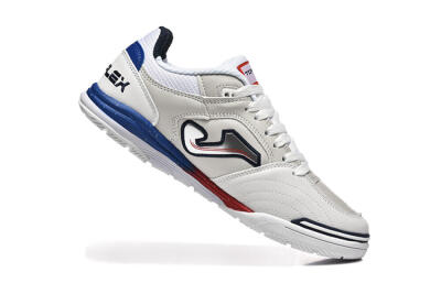 Men's Joma Top Flex IC Indoor & Futsal Low-Tops Football Shoes - Grey/Silver/Red