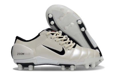 Men's Nike Air Zoom Total 90 III FG Firm Ground Low-Tops Football Boots - Beige/Black/White