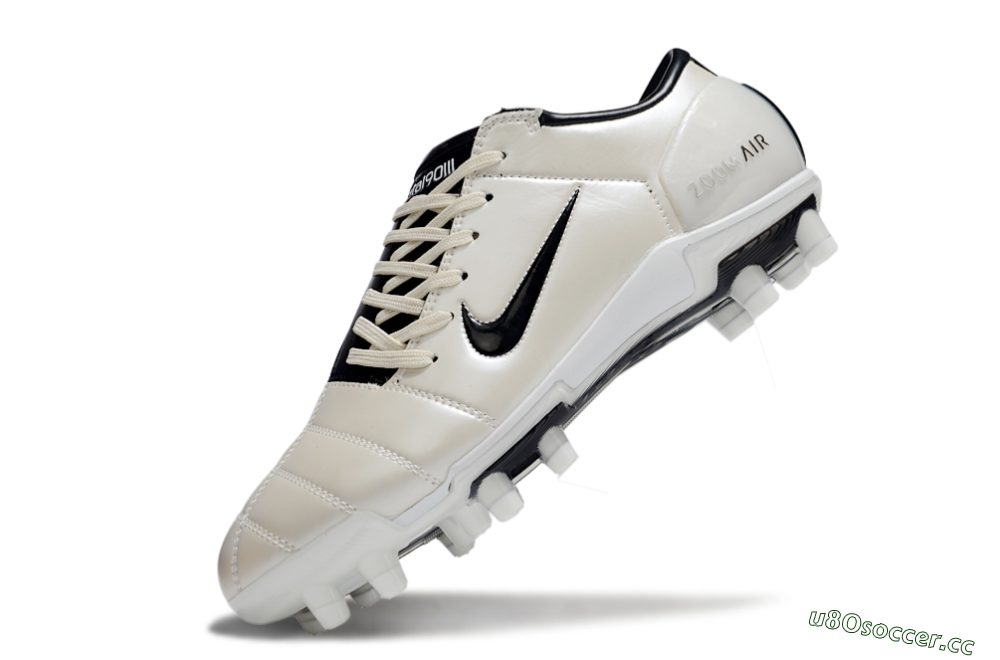 Men's Nike Air Zoom Total 90 III FG Firm Ground Low-Tops Football Boots - Beige/Black/White 5