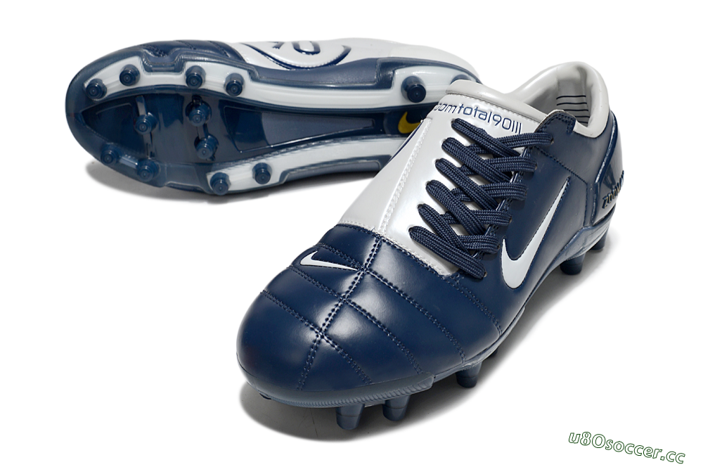Men's Nike Air Zoom Total 90 III FG Firm Ground Low-Tops Football Boots - Blue/White/Gold 3