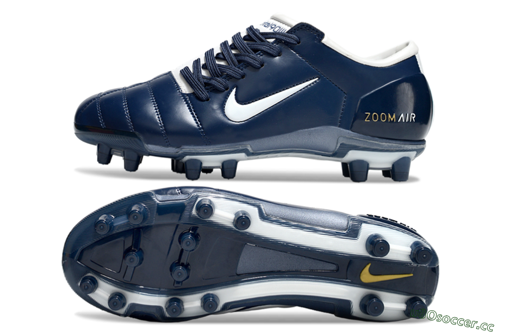 Men's Nike Air Zoom Total 90 III FG Firm Ground Low-Tops Football Boots - Blue/White/Gold 1