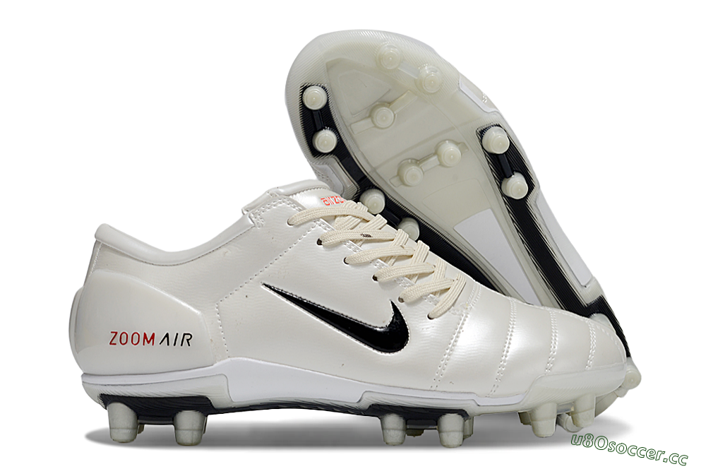 Men's Nike Air Zoom Total 90 III FG Firm Ground Low-Tops Football Boots - White/Black/Red 2