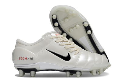 Men's Nike Air Zoom Total 90 III FG Firm Ground Low-Tops Football Boots - White/Black/Red