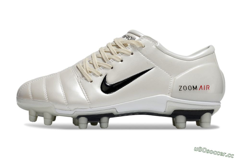 Men's Nike Air Zoom Total 90 III FG Firm Ground Low-Tops Football Boots - White/Black/Red 0