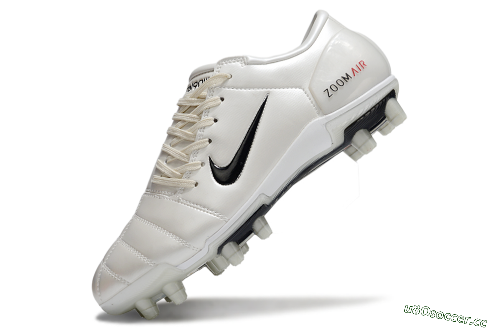 Men's Nike Air Zoom Total 90 III FG Firm Ground Low-Tops Football Boots - White/Black/Red 5