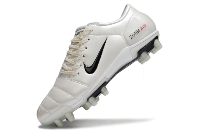 Men's Nike Air Zoom Total 90 III FG Firm Ground Low-Tops Football Boots - White/Black/Red
