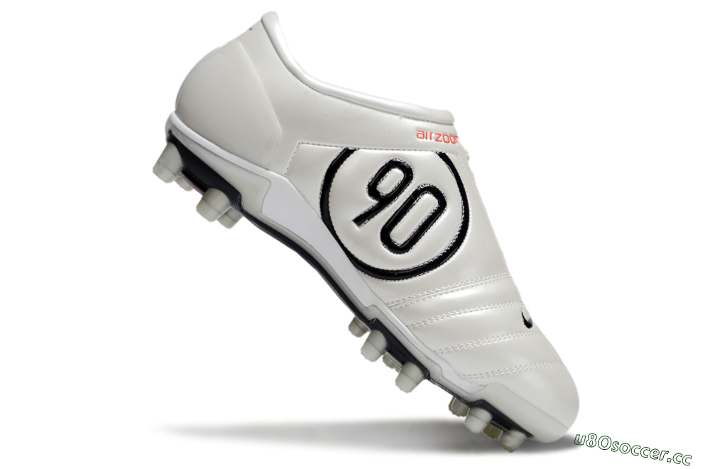 Men's Nike Air Zoom Total 90 III FG Firm Ground Low-Tops Football Boots - White/Black/Red 4