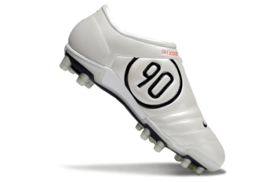 Men's Nike Air Zoom Total 90 III FG Firm Ground Low-Tops Football Boots - White/Black/Red