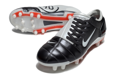 Men's Nike Air Zoom Total 90 III FG Firm Ground Low-Tops Football Boots - Black/White/Red