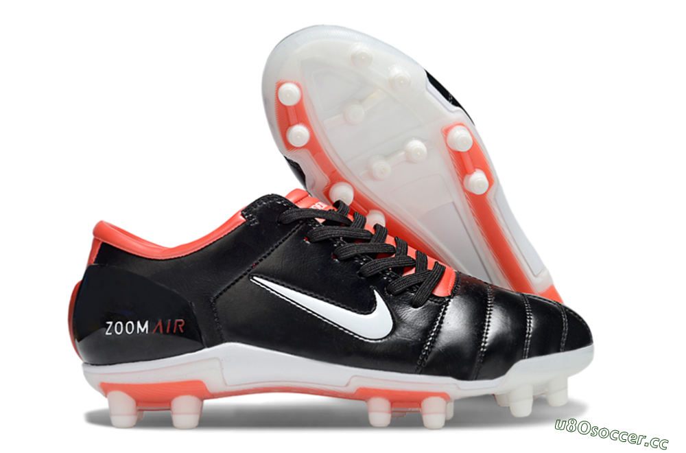 Men's Nike Air Zoom Total 90 III FG Firm Ground Low-Tops Football Boots - Black/White/Red 2