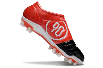 Men's Nike Air Zoom Total 90 III FG Firm Ground Low-Tops Football Boots - Black/White/Red