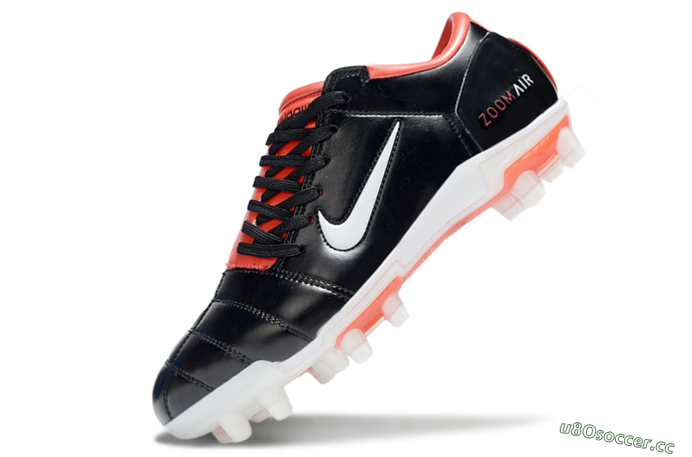 Men's Nike Air Zoom Total 90 III FG Firm Ground Low-Tops Football Boots - Black/White/Red 5