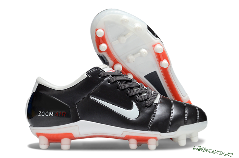 Men's Nike Air Zoom Total 90 III FG Firm Ground Low-Tops Football Boots - Black/White/Red 2