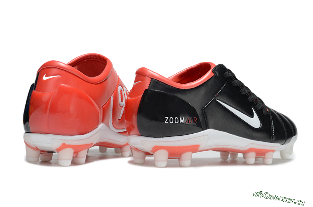 Men's Nike Air Zoom Total 90 III FG Firm Ground Low-Tops Football Boots - Black/White/Red 6