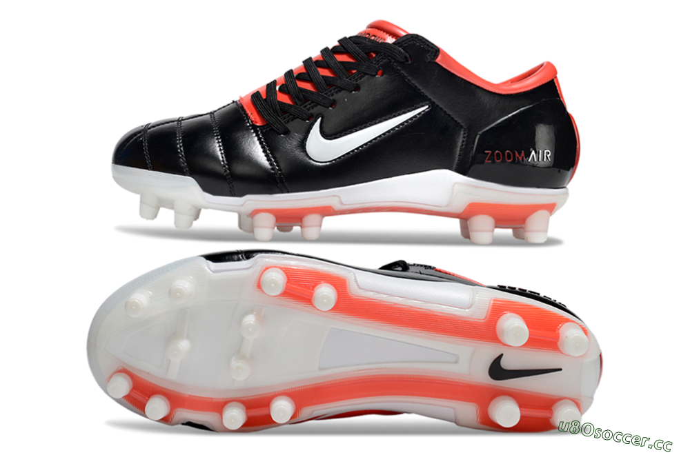 Men's Nike Air Zoom Total 90 III FG Firm Ground Low-Tops Football Boots - Black/White/Red 1