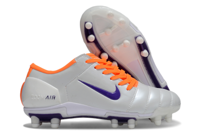 Men's Nike Air Zoom Total 90 III FG Firm Ground Low-Tops Football Boots - White/Purple/Red
