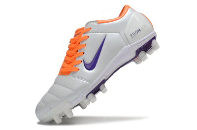 Men's Nike Air Zoom Total 90 III FG Firm Ground Low-Tops Football Boots - White/Purple/Red