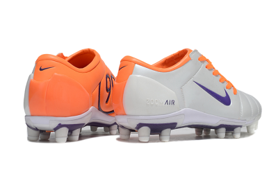 Men's Nike Air Zoom Total 90 III FG Firm Ground Low-Tops Football Boots - White/Purple/Red