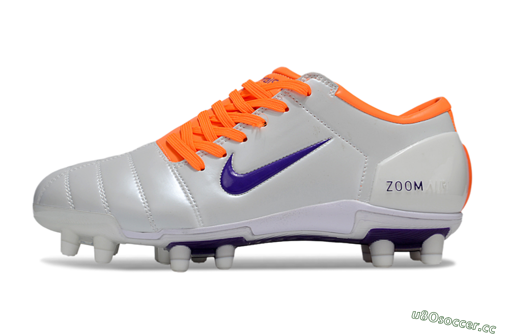 Men's Nike Air Zoom Total 90 III FG Firm Ground Low-Tops Football Boots - White/Purple/Red 0
