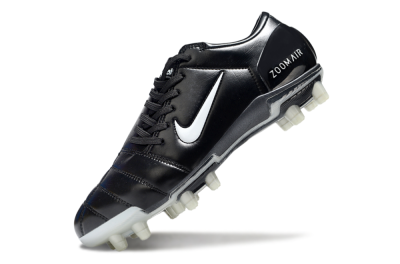Men's Nike Air Zoom Total 90 III FG Firm Ground Low-Tops Football Boots - Black/White