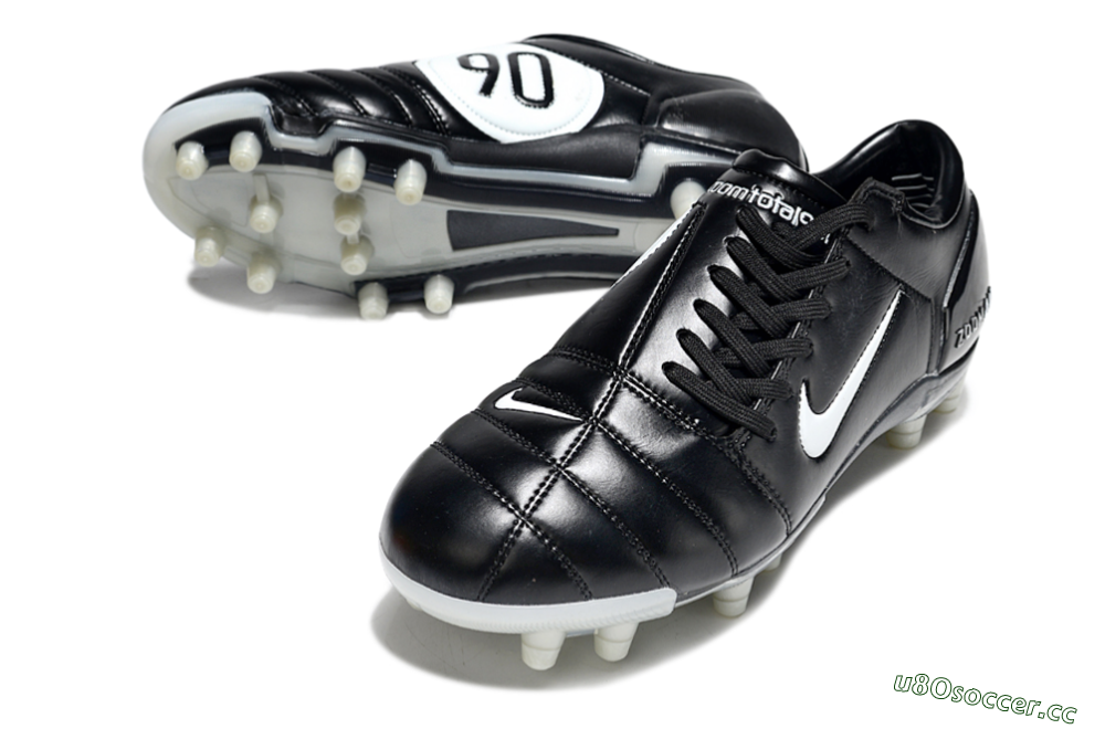 Men's Nike Air Zoom Total 90 III FG Firm Ground Low-Tops Football Boots - Black/White 3