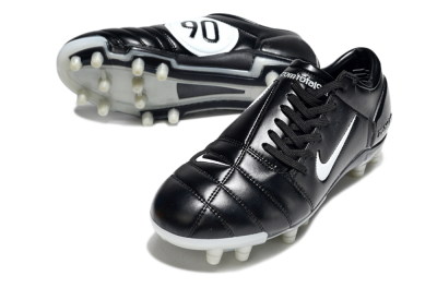 Men's Nike Air Zoom Total 90 III FG Firm Ground Low-Tops Football Boots - Black/White
