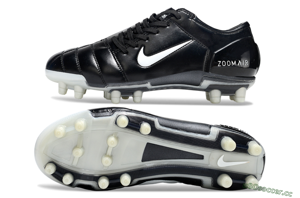 Men's Nike Air Zoom Total 90 III FG Firm Ground Low-Tops Football Boots - Black/White 1