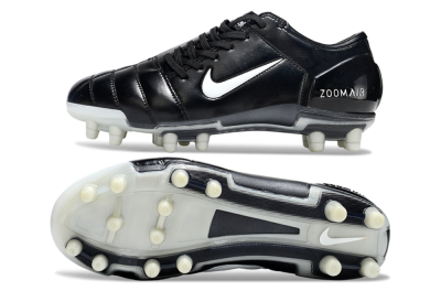 Men's Nike Air Zoom Total 90 III FG Firm Ground Low-Tops Football Boots - Black/White