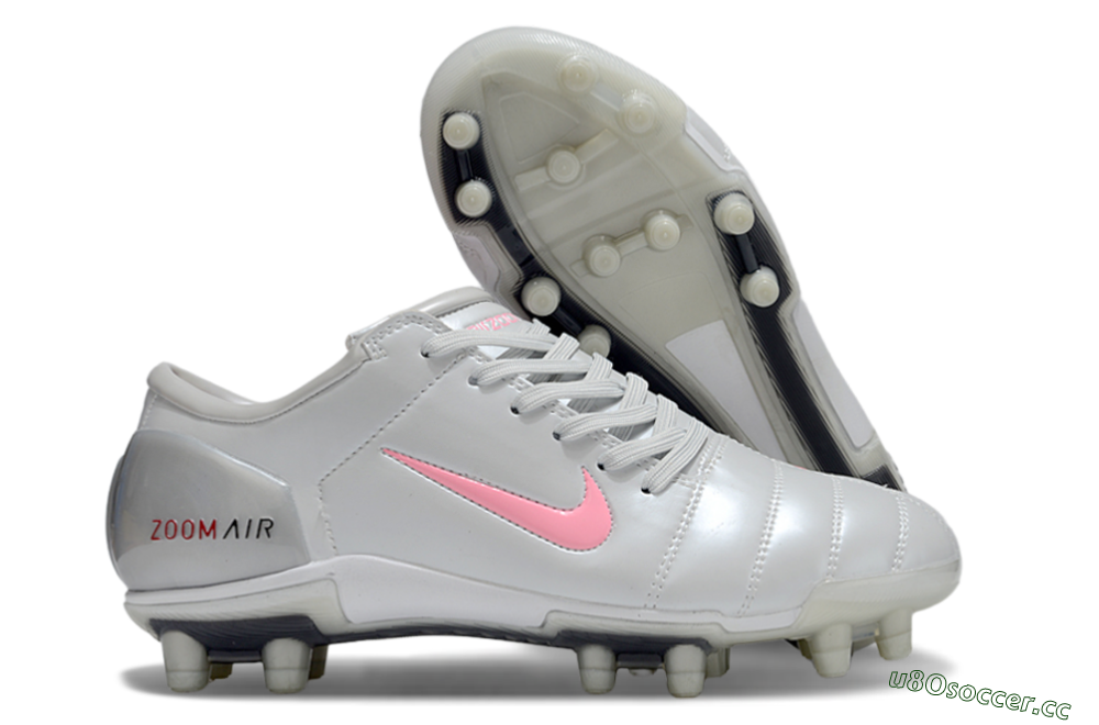 Men's Nike Air Zoom Total 90 III FG Firm Ground Low-Tops Football Boots - Silver/Pink/Red 2